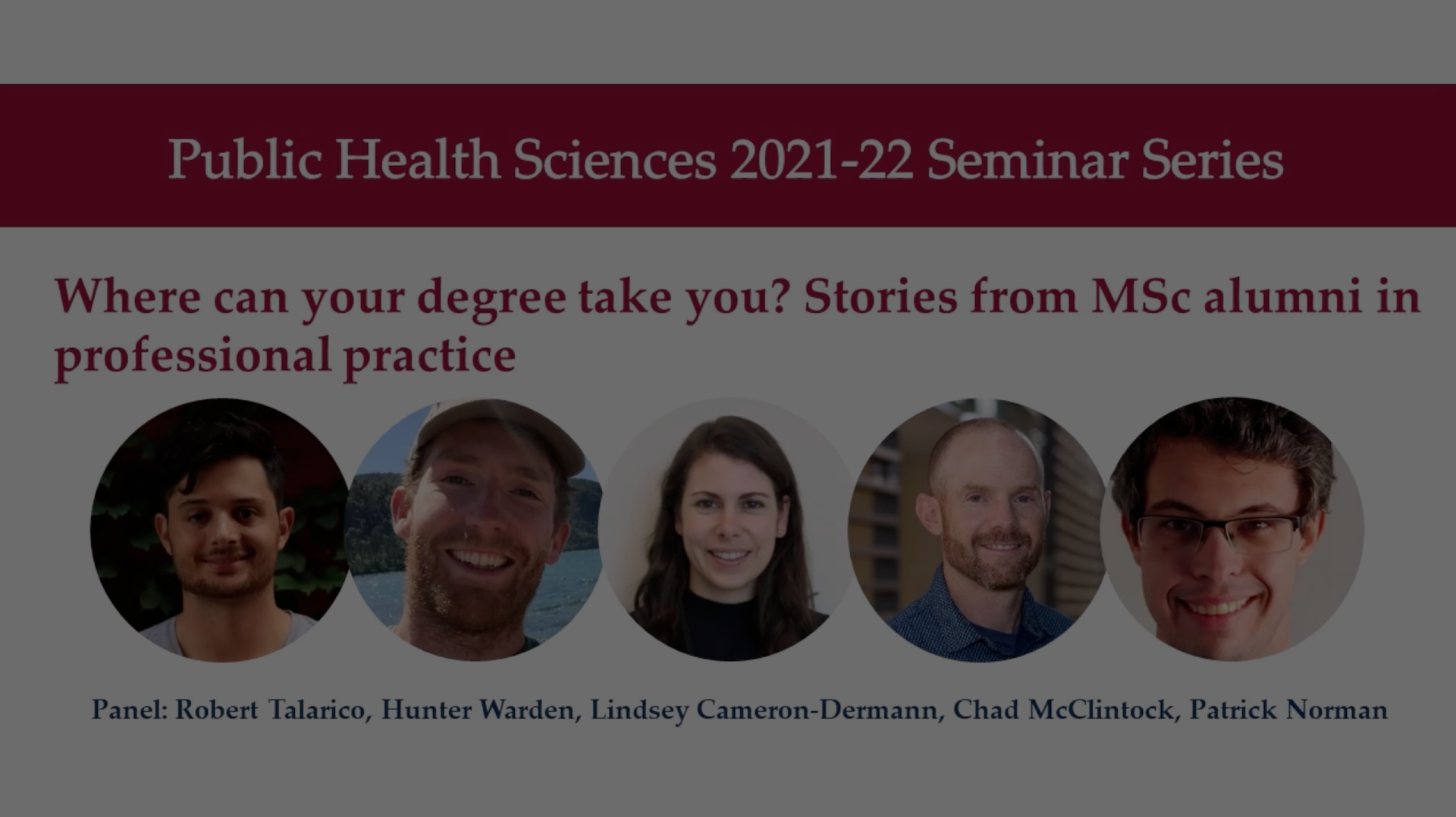 March 9, 2022 | Where can your degree take you? Stories from MSc alumni in professional practice